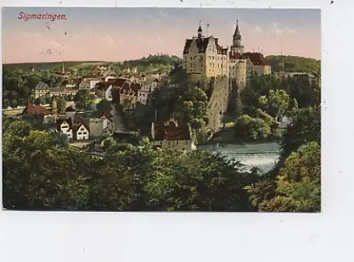 Sigmaringen Ansicht mit Schloß gl1913 49.028