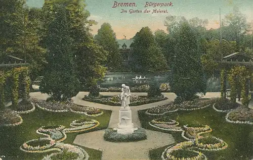 Bremen Bürgerpark Im Garten der Meierei gl1908 118.721