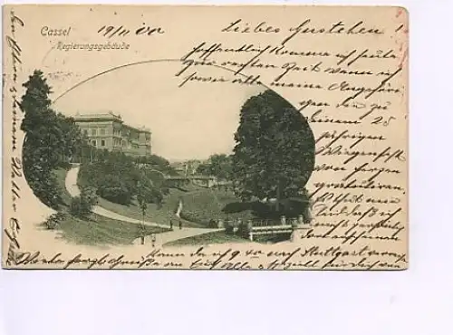 Cassel Park mit Regierungsgebäude gl1900 49.114