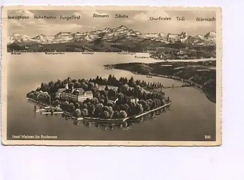 Insel Mainau im Bodensee Panorama gl1938 49.052