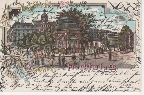 Frankfurt a.M. Grußlitho Hauptwache gl1906 64.343