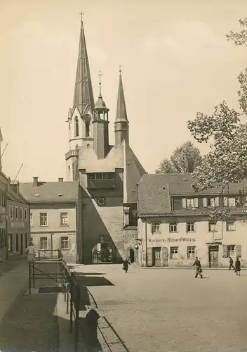 Burgstädt Stadtkirche und Seigerturm ngl 125.464