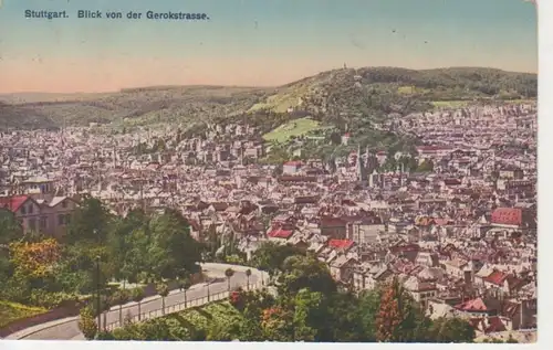 Stuttgart Blick von der Gerokstraße feldpgl1917 68.292