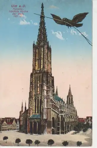 Ulm a.D. Münster mit Schwalbe feldpgl1916 68.468