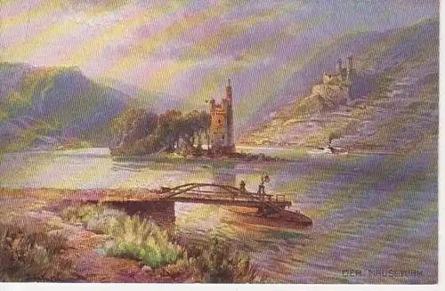 Mäuseturm bei Bingen Künstler-AK ngl 64.609