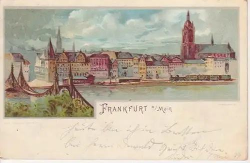 Frankfurt a.M. Ansicht Litho bahnpgl1899 64.326