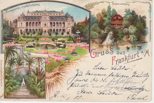 Frankfurt a.M. Grußlitho 3 Bilder gl1900 64.355