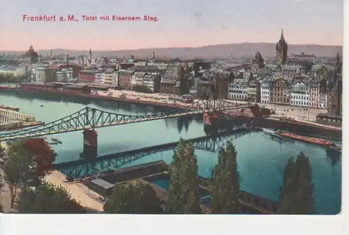 Frankfurt a.M mit Eisernem Steg feldpgl1916 68.257