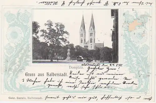 Halberstadt Litho Domplatz gl1900 90.955