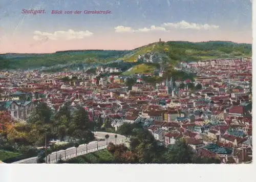 Stuttgart Blick von der Gerokstraße feldpgl1919 68.291