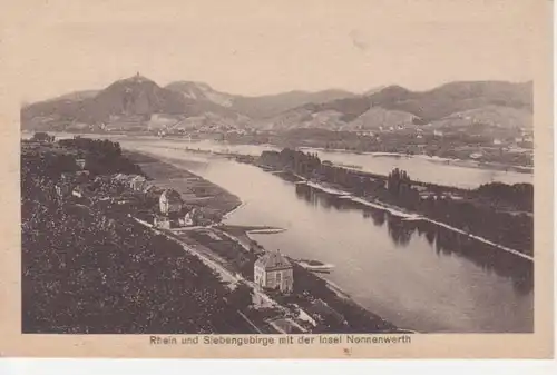 Rhein bei Nonnenwerth mit Siebengebirge ngl 64.598