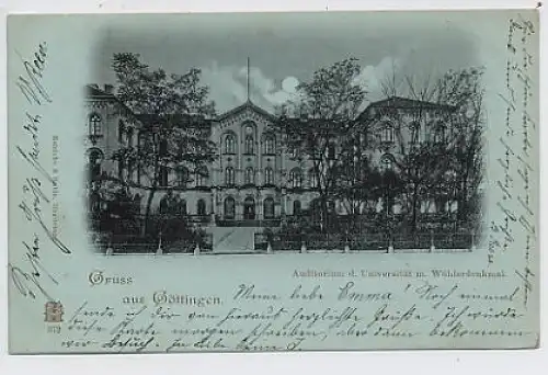 Gruss Göttingen Auditorium Universität gl1898 50.648