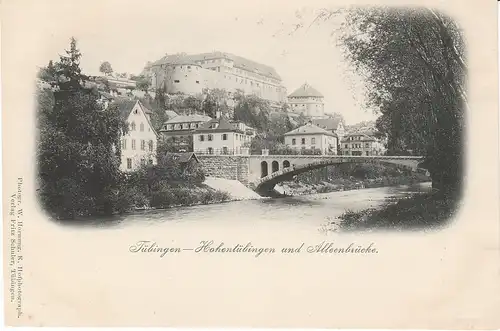 Tübingen Hohentübingen u.Alleebrücke ~1900 ngl 49.328