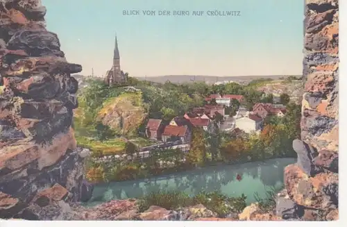 Cröllwitz Blick von der Burg ngl 91.668