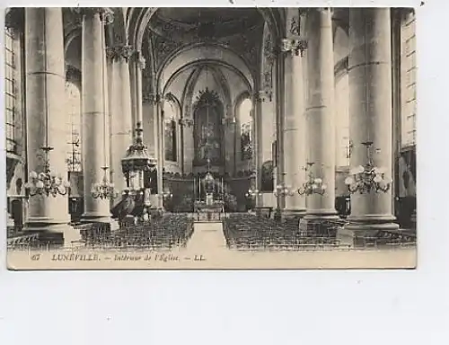 1.WK Luneville Kirche innen feldpgl1914 44.482