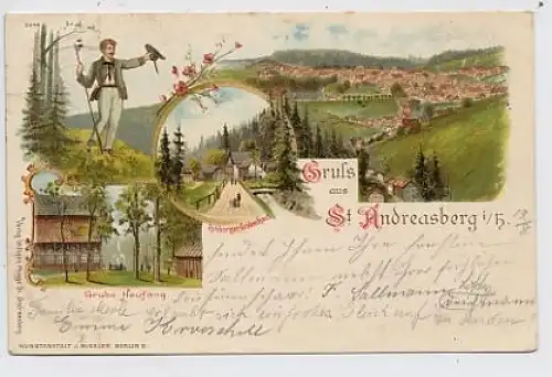 Gruss aus St. Andreasberg Grube Neufang gl1918 50.627