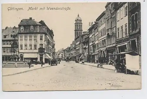 Göttingen Markt mit Weenderstraße feldpgl1916 50.654