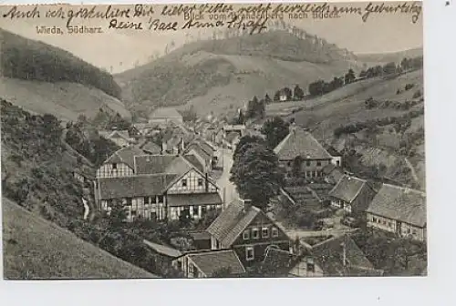 AK Wieda Blick vom Brandenberg nach Süden gl1909 50.679