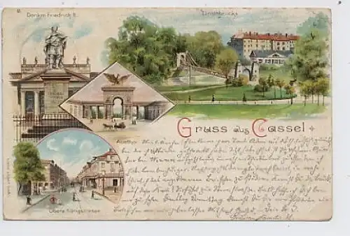 Gruss aus Cassel Kasel Drothbrücke gl1897 50.714