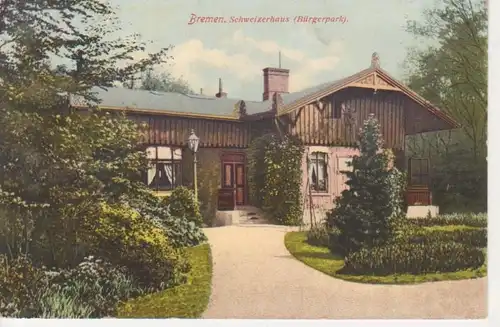 AK Bremen Schweizerhaus Bürgerpark gl1915 64.484