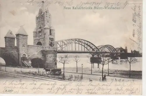 Mainz Neue Kaiserbrücke Mainz-Wiesbaden gl1904 64.595