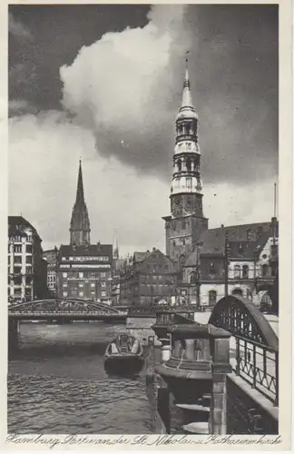 AK Hamburg St.Nikolai-u. Katharinenkirche gl1941 64.660