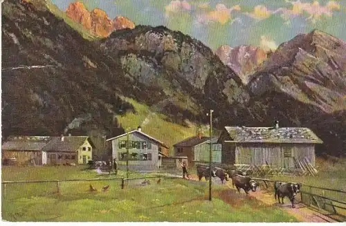 Idyll bei Oberstdorf Künstlerkarte gl~1930? B8017