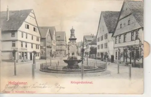 Hofgeismar, Kriegerdenkmal, AK-Einschub gl1914 66.188