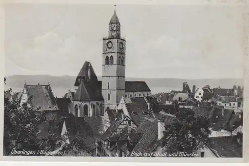 Überlingen, Blick auf die Stadt/ Münster gl1942 63.475