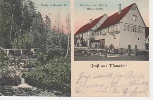 Gruß aus Monakam, Gasthaus Hirsch feldpgl1917 63.155