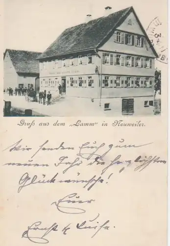 Neuweiler, Gasthof zum goldnen Lamm gl1907 63.275