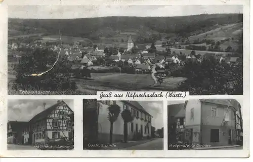 Häfnerhaslach, Gasthaus Lamm, Linde gl1942 4.860