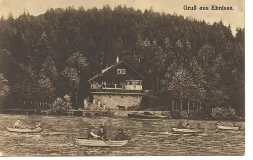 Gruß aus Ebnisee, See, Haus, Boote ngl 9.435