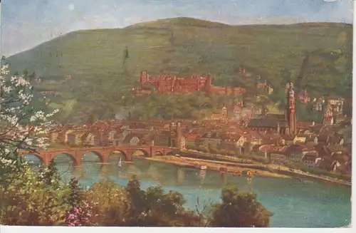 Heidelberg, vom Philosophenweg gesehen gl1927 63.484