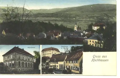 Hochhausen, Gasthaus Löwen, Schulhaus gl1907 4.794