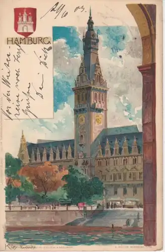 Hamburg, Künstlerkarte Kley gl1903 64.737