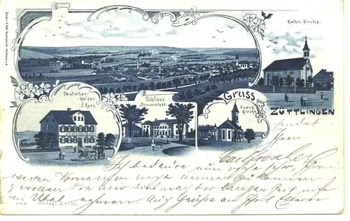 Züttlingen Gasthaus zum dt. Kaiser gl1898 9.751