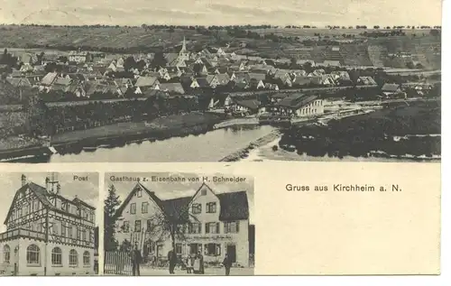 Kirchheim a.N., Gasthaus Eisenbahn, Post gl1931 4.872