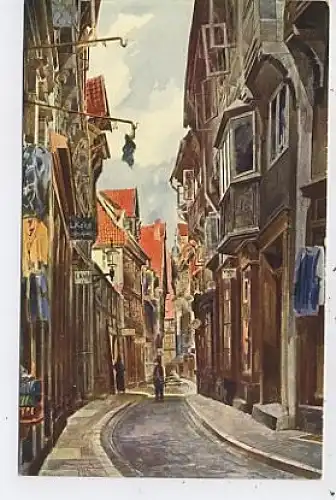 Hildesheim, Blick Judenstraße,nach Aquarell ngl 39.348