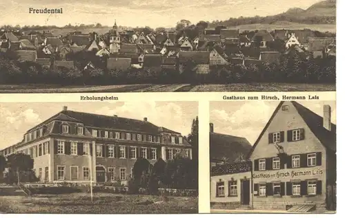Freudental, Gasthaus z. Hirsch, Total glca.1930 9.359