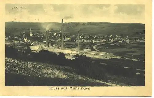 Münsingen, Gesamtansicht gl1913 9.383