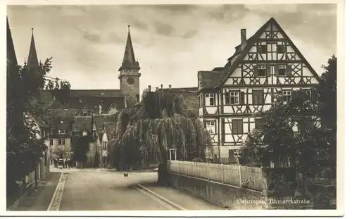 Öhringen, Bismarckstraße, Kirche, Fotokarte ngl 9.432