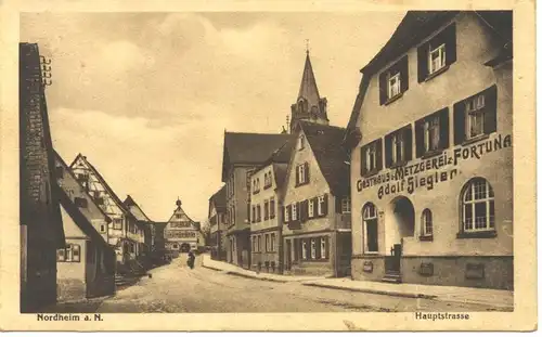 Nordheim, Hauptstr., Gasthaus Fortuna gl1941 9.298