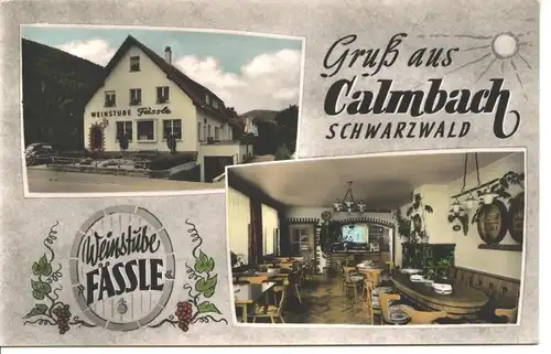 Calmbach, Weinstube Fässle gl1965 9.777