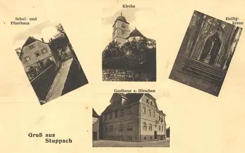 Stuppach, Gasthaus z. Hirschen, Pfarrhaus ngl 4.845