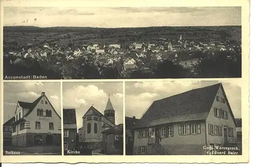 Assamstadt/Baden, Geschäftshaus Baier glca.1930 9.279