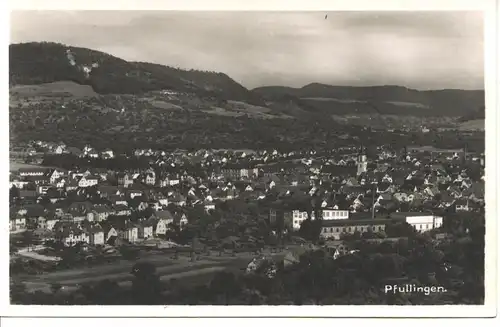 Pfullingen, Gesamtansicht, Fotokarte ngl 9.408