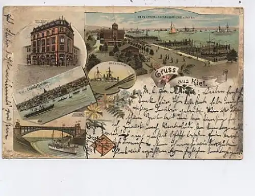 Kiel Grußlitho 5 Bilder Kaufhaus Jacobsen gl1898 44.528