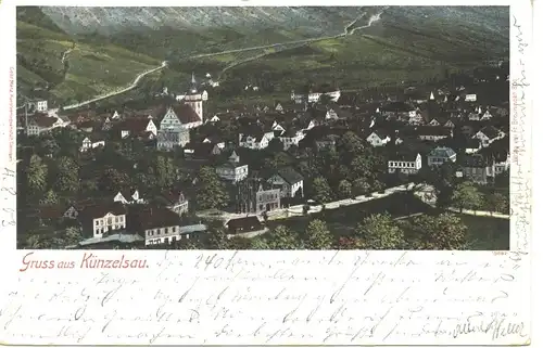 Gruß aus Künzelsau, Gesamtansicht gl1906 9.424