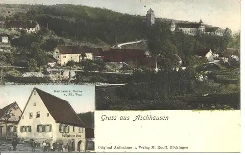 Gruß Aschhausen Gasthaus z. Sonne Gesamtans ngl 9.737